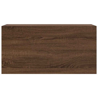 Badkamerwandkast 80x25x40 cm bewerkt hout bruin eikenkleur