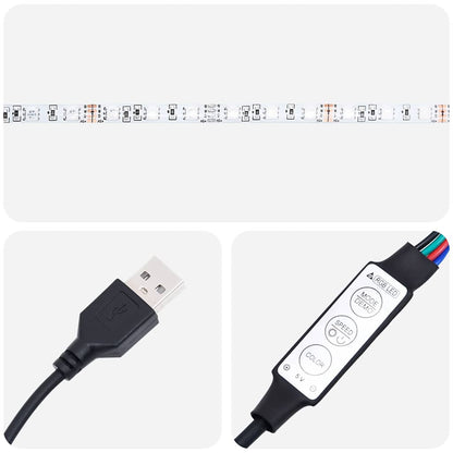 Nachtkastje met LED's wandgemonteerd betongrijs