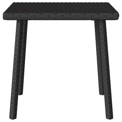 Tuin salontafel rechthoekig 40x40x37 cm poly rattan zwart