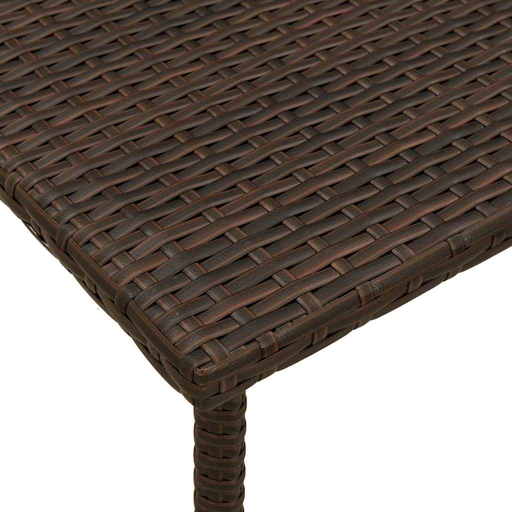 Tuin salontafel rechthoekig 40x40x37 cm poly rattan bruin