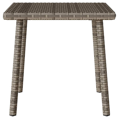 Tuin salontafel rechthoekig 40x40x37 cm poly rattan grijs