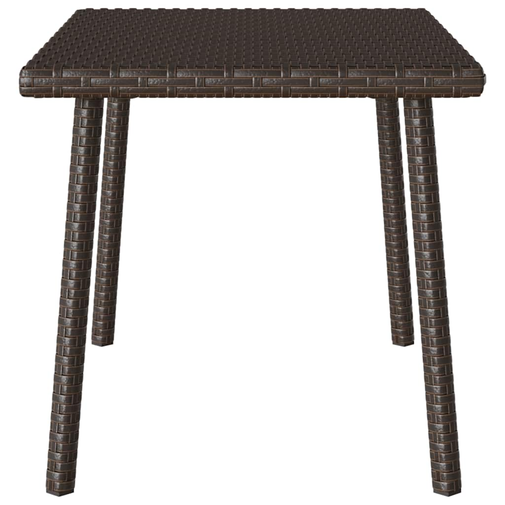 Tuin salontafel rechthoekig 60x40x37 cm poly rattan bruin