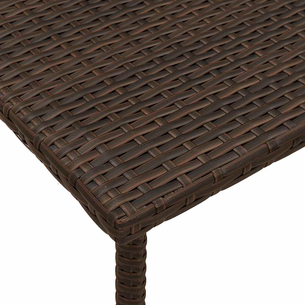 Tuin salontafel rechthoekig 60x40x37 cm poly rattan bruin