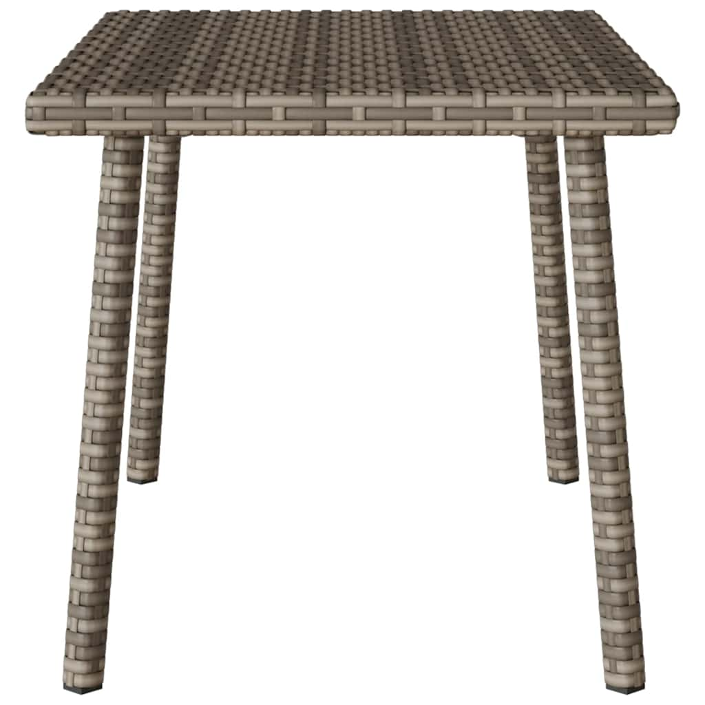 Tuin salontafel rechthoekig 60x40x37 cm poly rattan grijs