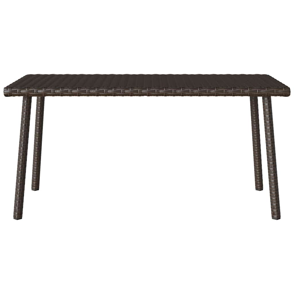 Tuin salontafel rechthoekig 80x40x37 cm poly rattan bruin