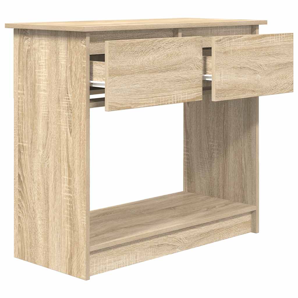 Wandtafel met lades sonoma 85,5x38,5x74,5 cm eikenkleurig