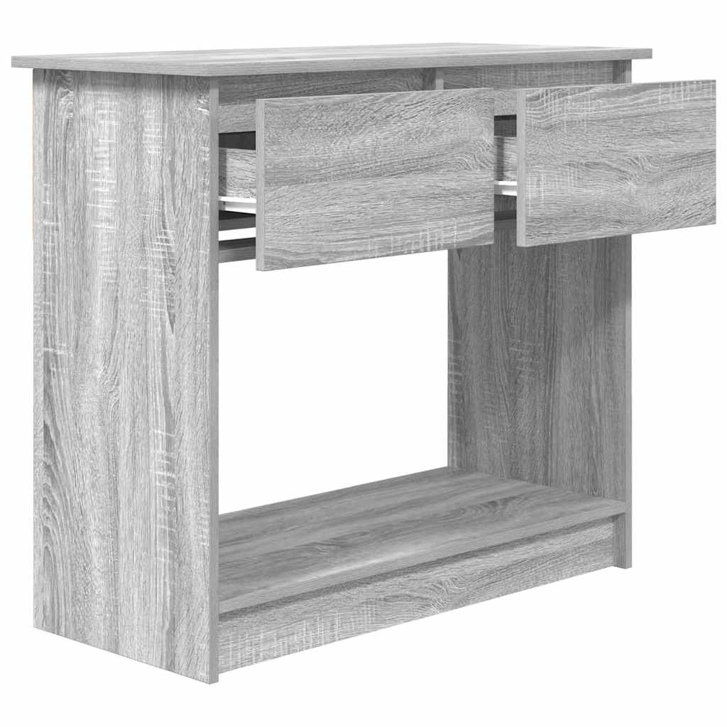 Wandtafel met lades 85,5x38,5x74,5 cm grijs Sonoma