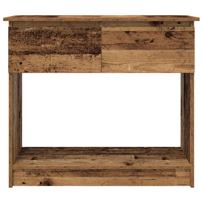 Wandtafel met lades 85,5x38,5x74,5 cm oud hout