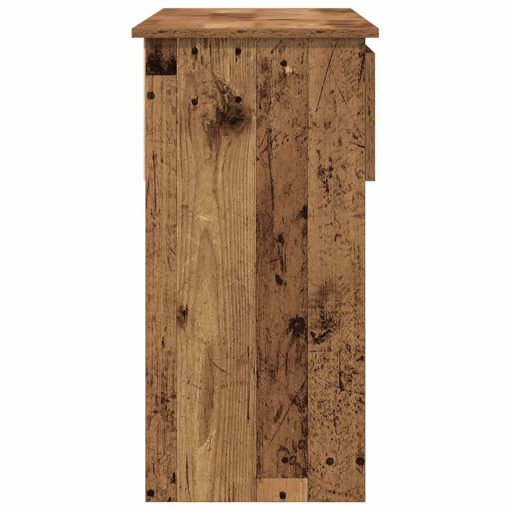 Wandtafel met lades 85,5x38,5x74,5 cm oud hout