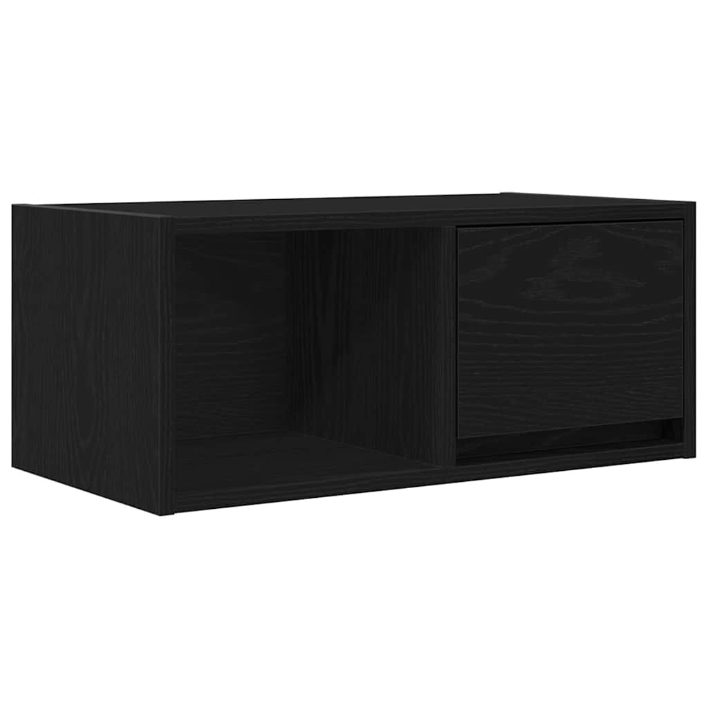 Tv-kasten 60x31x25,5 cm spaanplaat zwart eikenkleurig