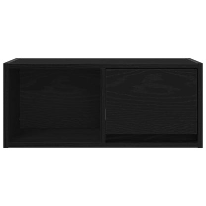 Tv-kasten 60x31x25,5 cm spaanplaat zwart eikenkleurig