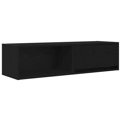 TV-meubel 100x31x25,5 cm spaanplaat zwart eikenkleurig