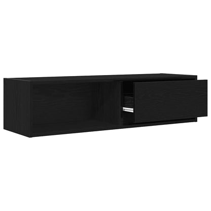 TV-meubel 100x31x25,5 cm spaanplaat zwart eikenkleurig