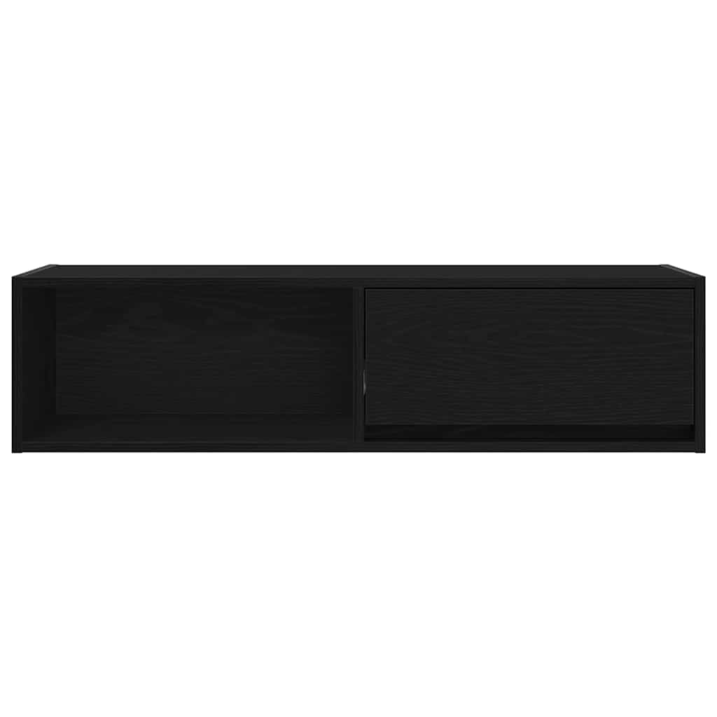 TV-meubel 100x31x25,5 cm spaanplaat zwart eikenkleurig