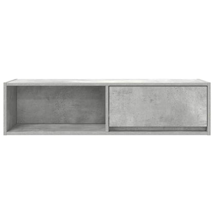 Tv-meubel 100x31x25,5 cm bewerkt hout betongrijs