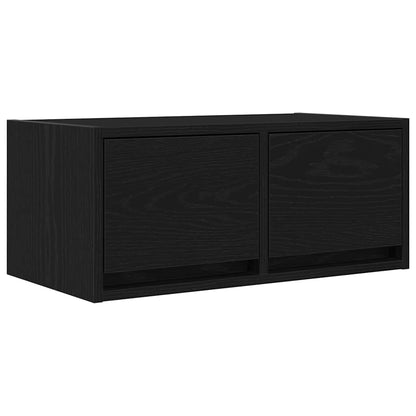 Tv-kasten 60x31x25,5 cm spaanplaat zwart eikenkleurig