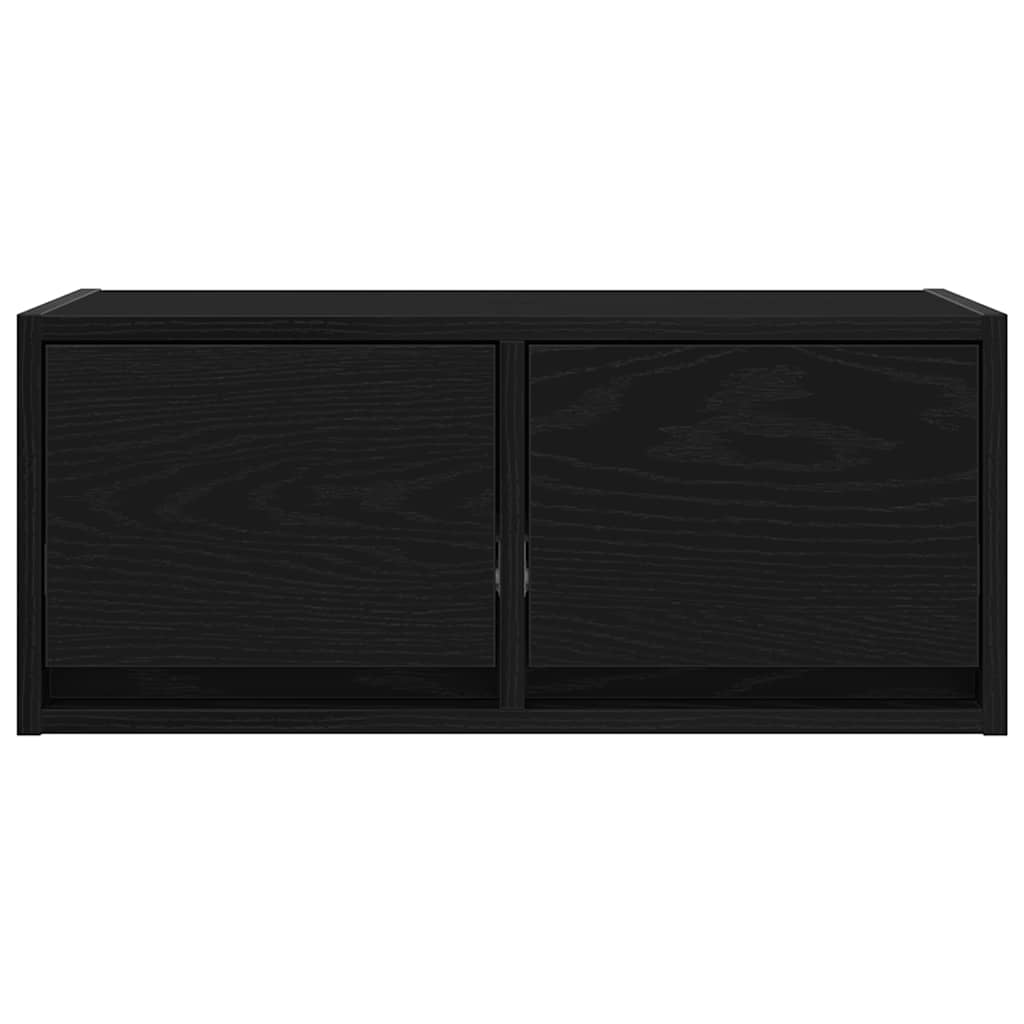 Tv-kasten 60x31x25,5 cm spaanplaat zwart eikenkleurig