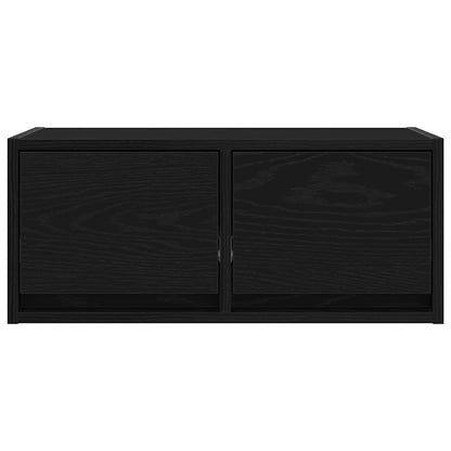 Tv-kasten 60x31x25,5 cm spaanplaat zwart eikenkleurig