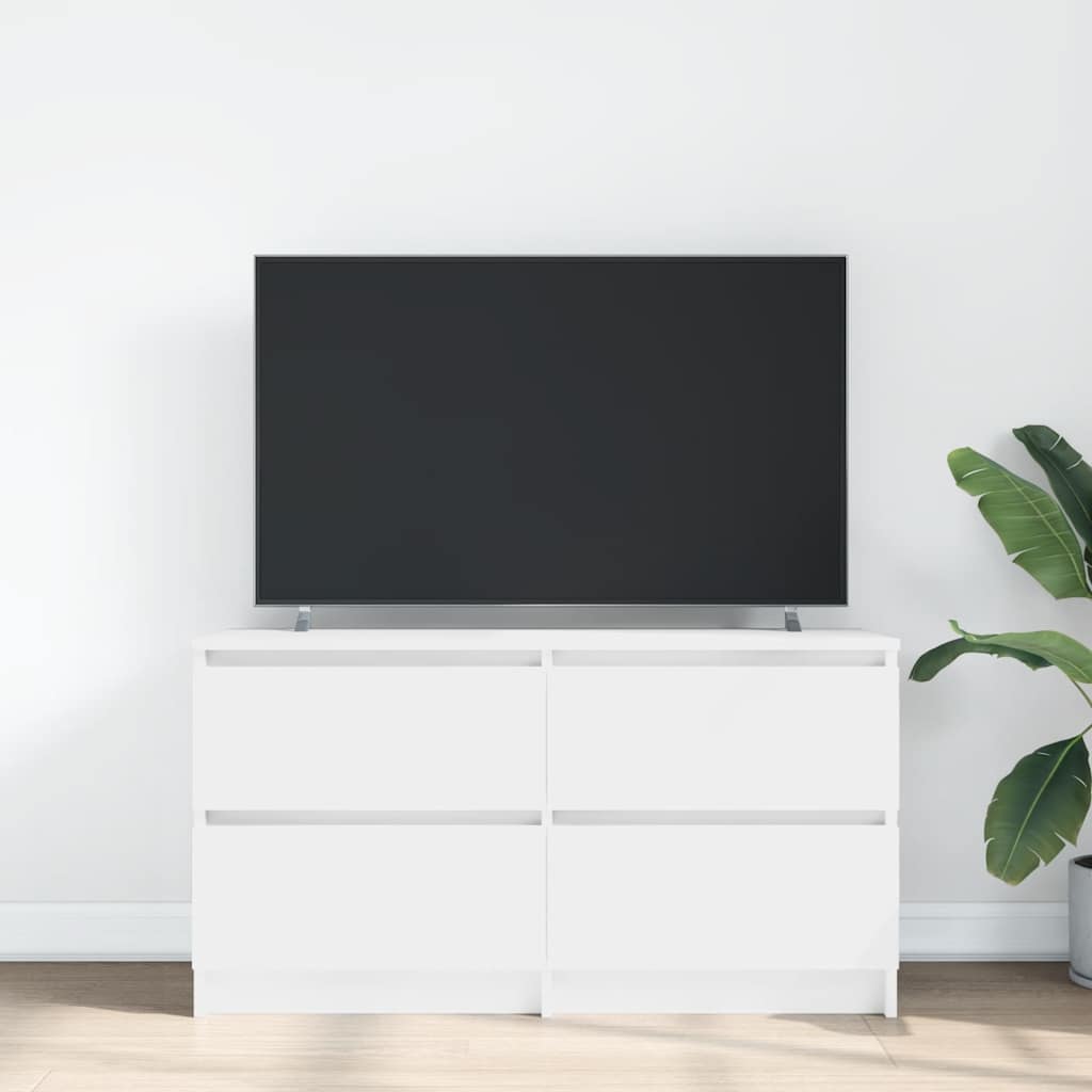 Tv-meubel 100x35x54 cm bewerkt hout wit