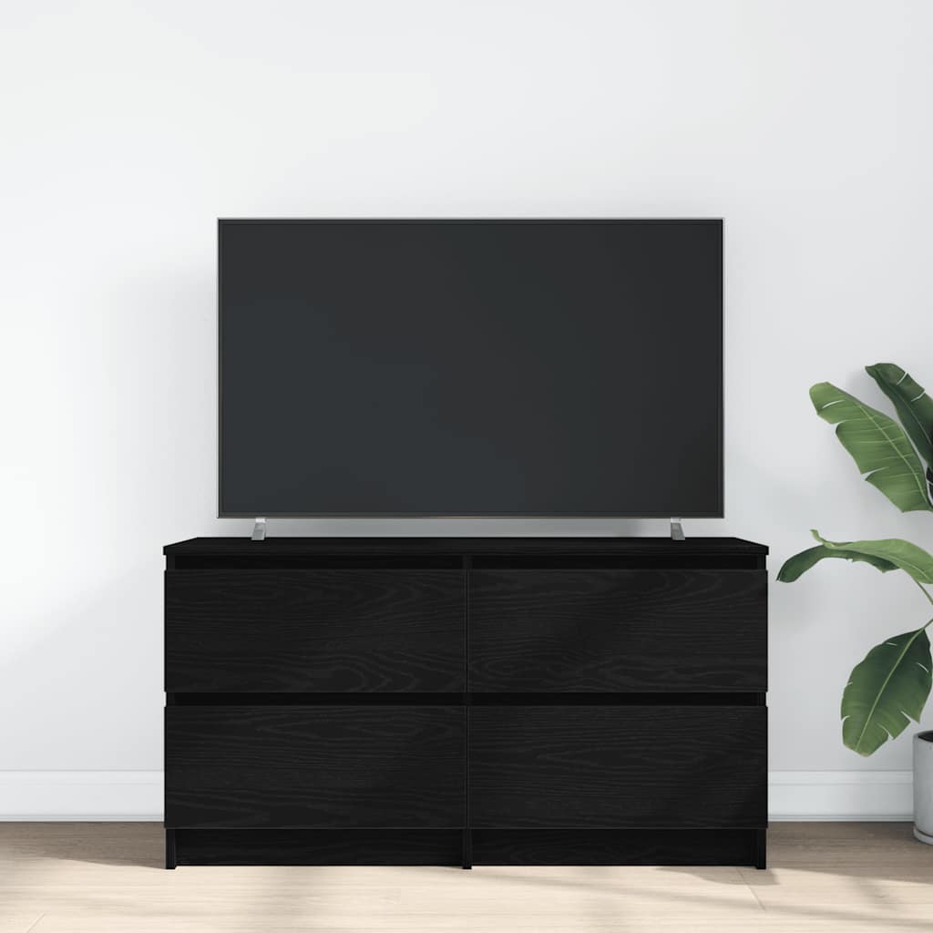 Tv-meubel 100x35x54 cm bewerkt hout zwart