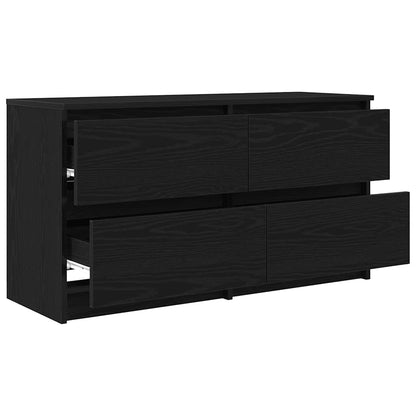 Tv-meubel 100x35x54 cm bewerkt hout zwart