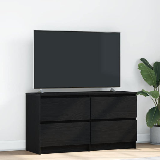 Tv-meubel 100x35x54 cm bewerkt hout zwart