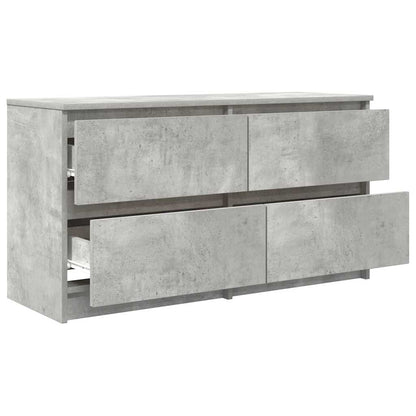 Tv-meubel 100x35x54 cm bewerkt hout betongrijs