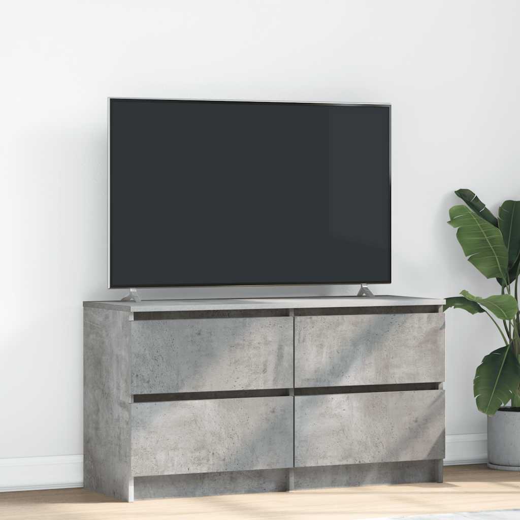 Tv-meubel 100x35x54 cm bewerkt hout betongrijs