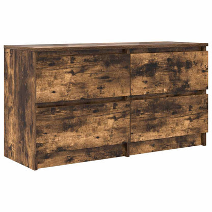 Tv-meubel 100x35x54 cm bewerkt hout gerookt eikenkleurig