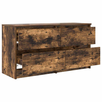 Tv-meubel 100x35x54 cm bewerkt hout gerookt eikenkleurig