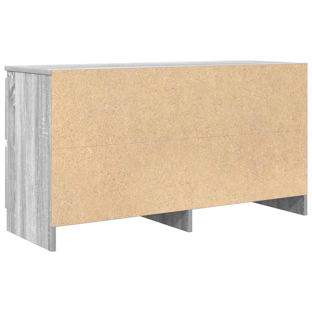 Tv-meubel 100x35x54 cm bewerkt hout grijs sonoma eikenkleurig