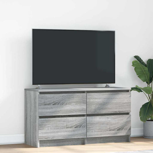 Tv-meubel 100x35x54 cm bewerkt hout grijs sonoma eikenkleurig