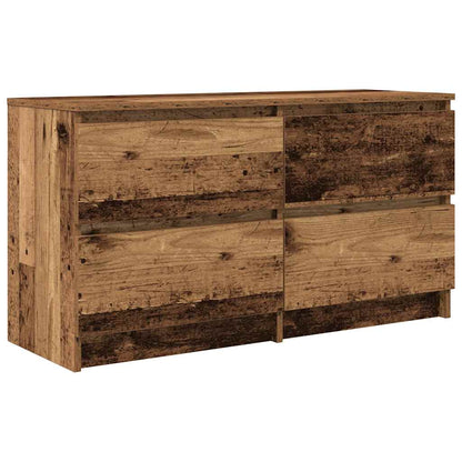 Tv-meubel 100x35x54 cm bewerkt hout oud houtkleurig