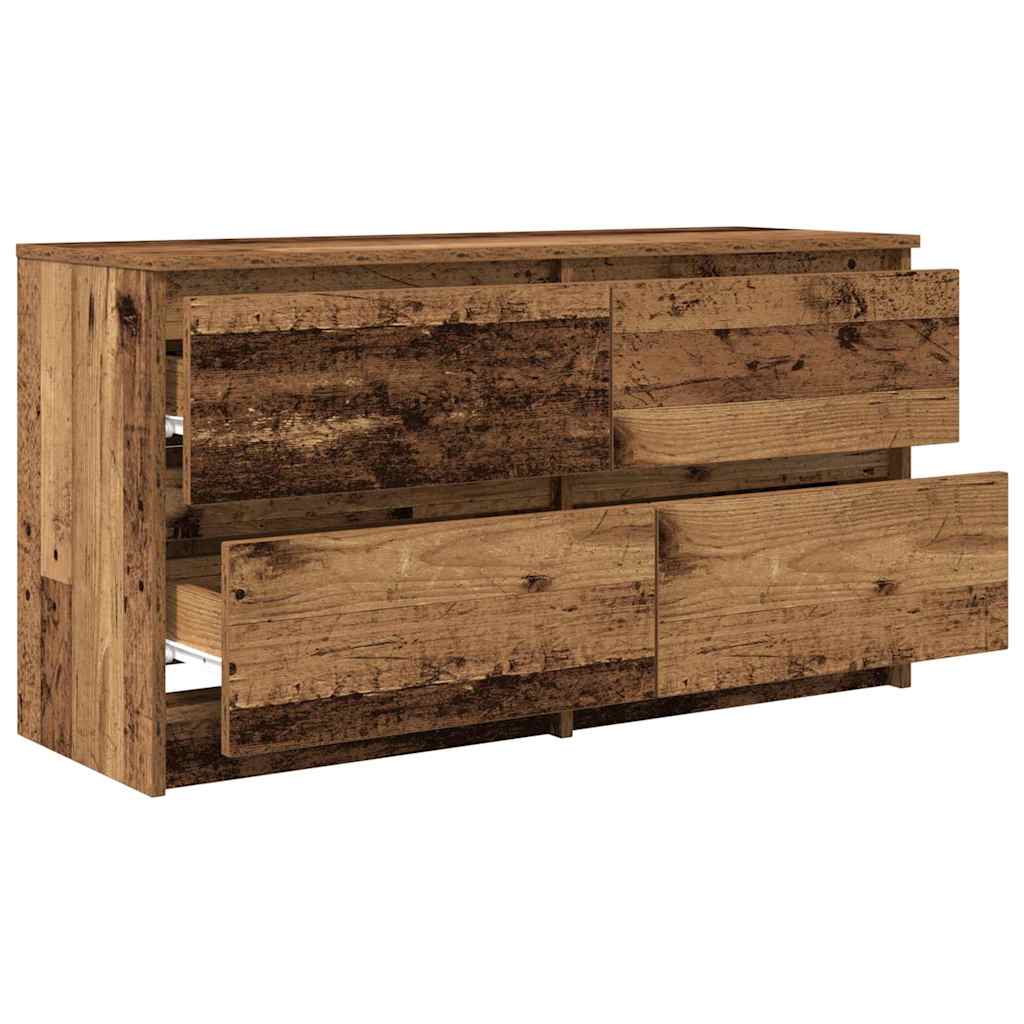 Tv-meubel 100x35x54 cm bewerkt hout oud houtkleurig