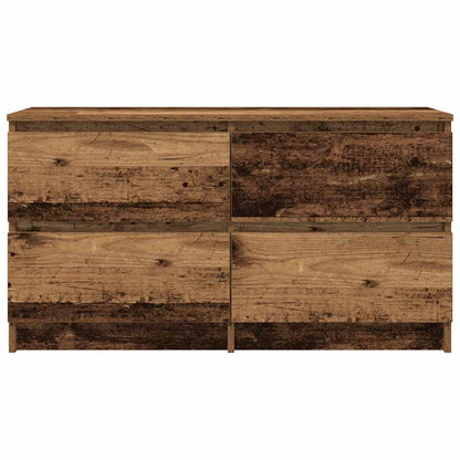 Tv-meubel 100x35x54 cm bewerkt hout oud houtkleurig