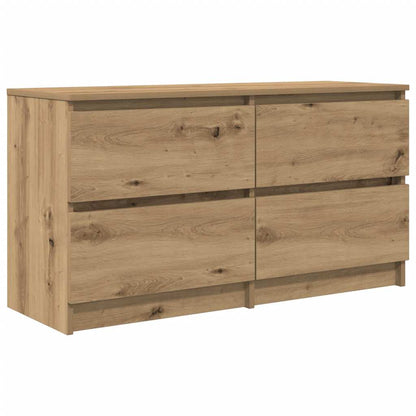 Tv-meubel 100x35x54 cm bewerkt hout artisanaal eikenkleurig