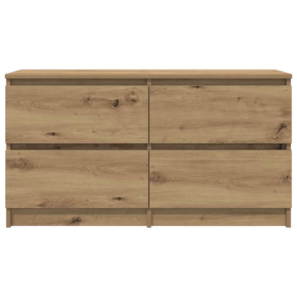 Tv-meubel 100x35x54 cm bewerkt hout artisanaal eikenkleurig