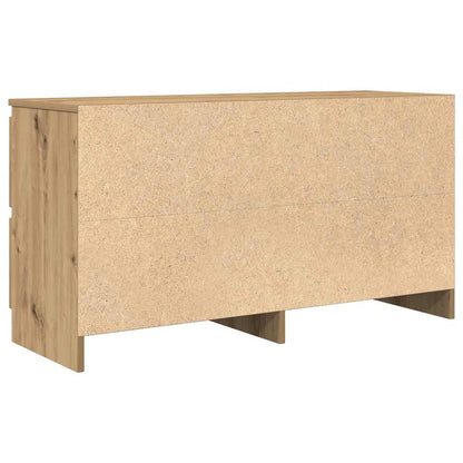 Tv-meubel 100x35x54 cm bewerkt hout artisanaal eikenkleurig