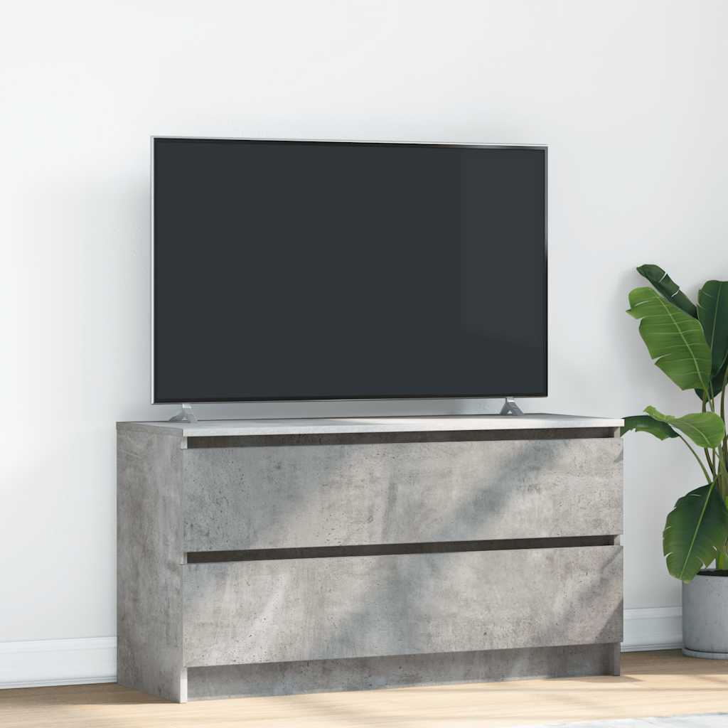 Tv-meubel 100x35x54 cm bewerkt hout betongrijs