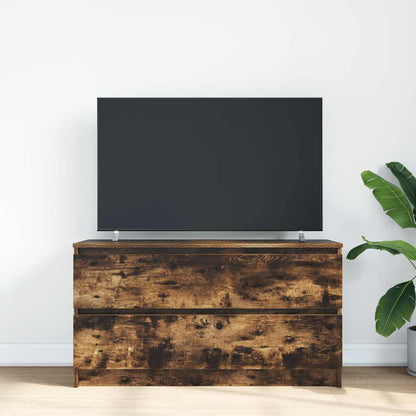 Tv-meubel 100x35x54 cm bewerkt hout gerookt eikenkleurig