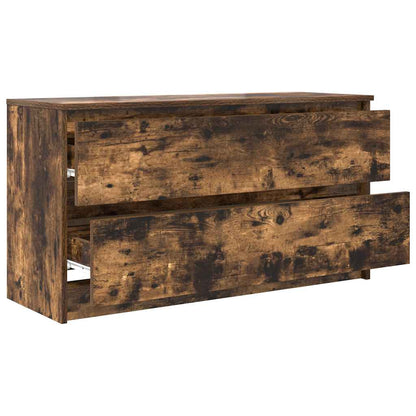 Tv-meubel 100x35x54 cm bewerkt hout gerookt eikenkleurig