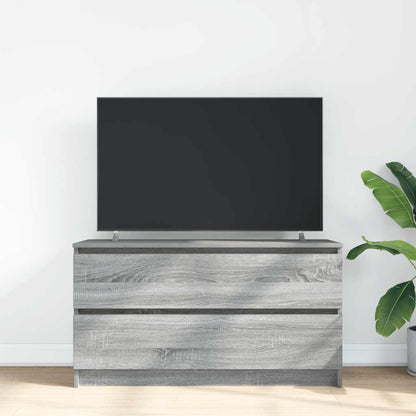 Tv-meubel 100x35x54 cm bewerkt hout grijs sonoma eikenkleurig