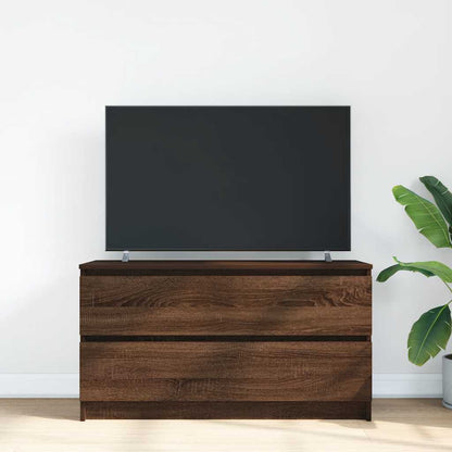 Tv-meubel 100x35x54 cm bewerkt hout bruin eikenkleur