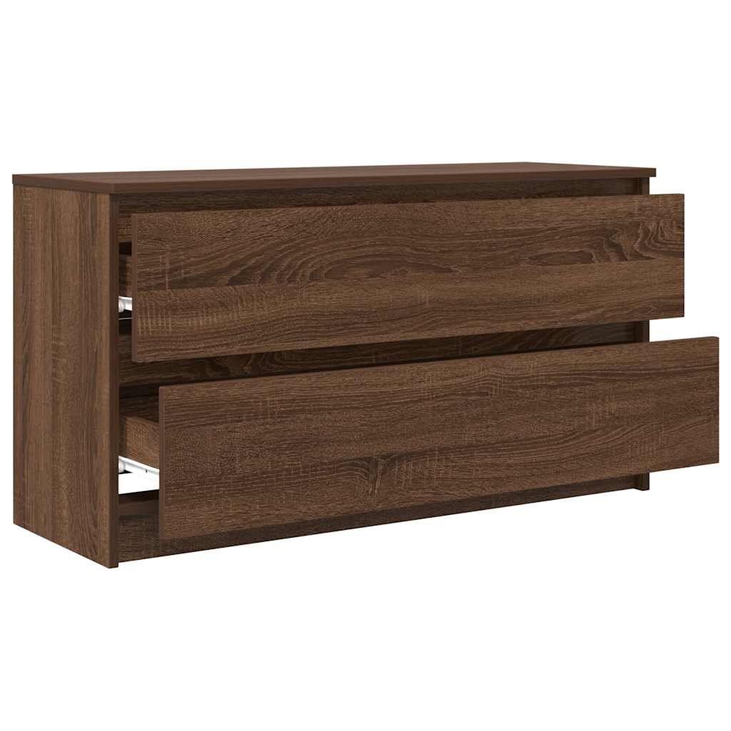 Tv-meubel 100x35x54 cm bewerkt hout bruin eikenkleur