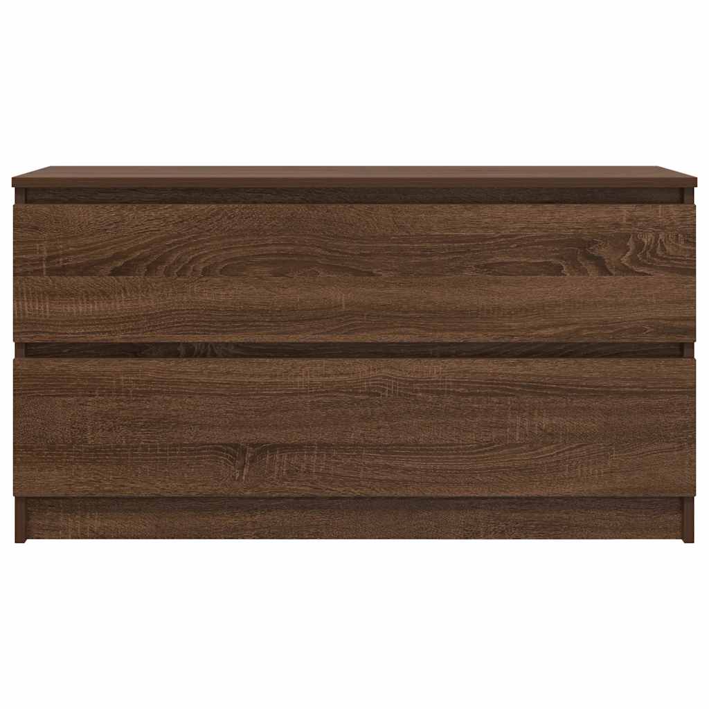 Tv-meubel 100x35x54 cm bewerkt hout bruin eikenkleur