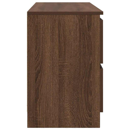 Tv-meubel 100x35x54 cm bewerkt hout bruin eikenkleur