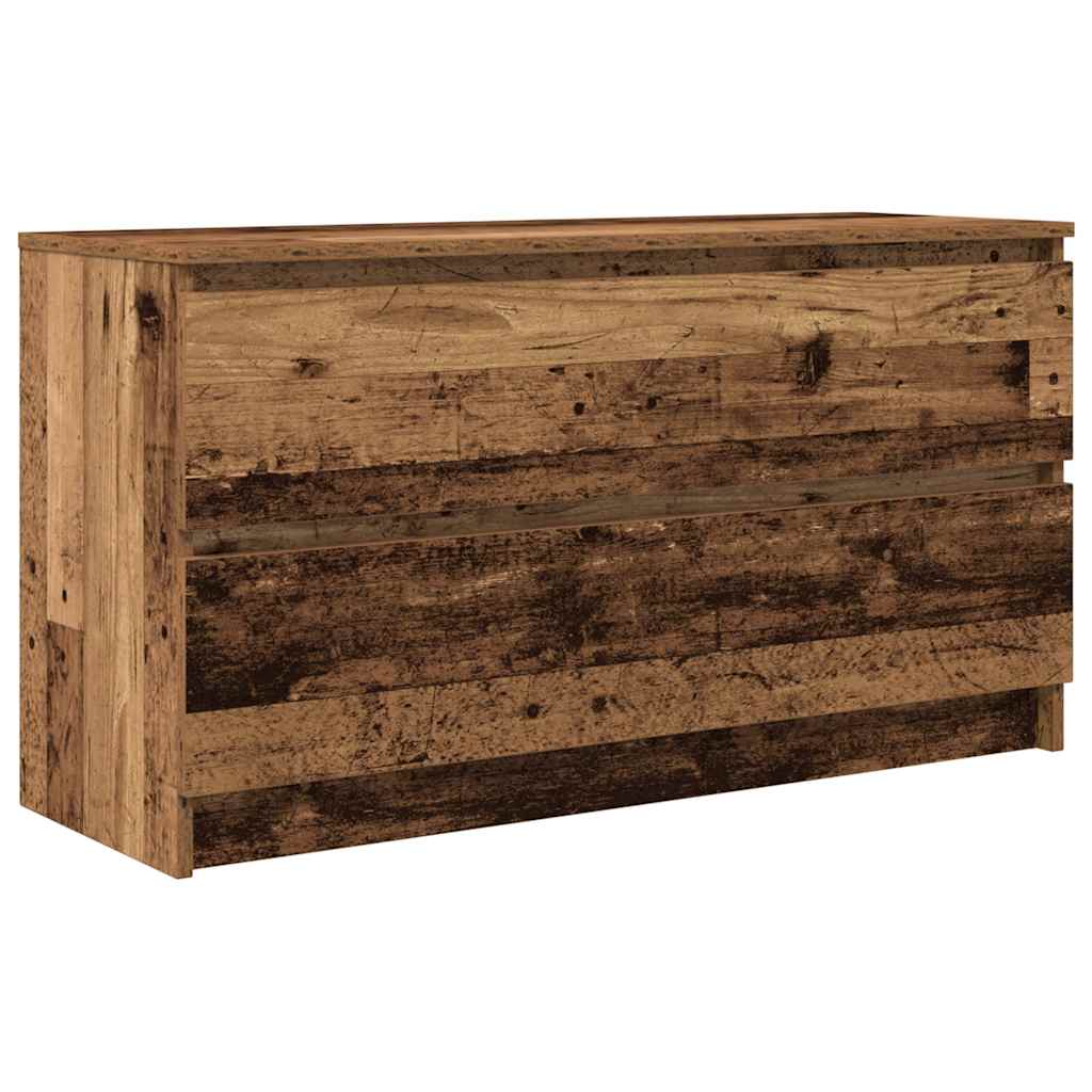 Tv-meubel 100x35x54 cm bewerkt hout oud houtkleurig