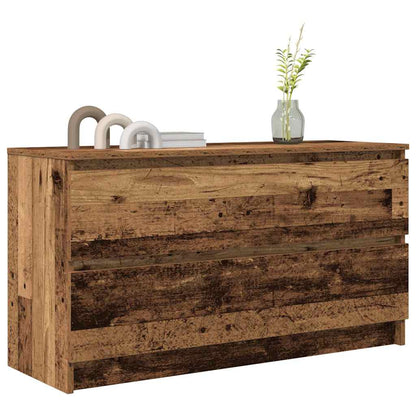 Tv-meubel 100x35x54 cm bewerkt hout oud houtkleurig