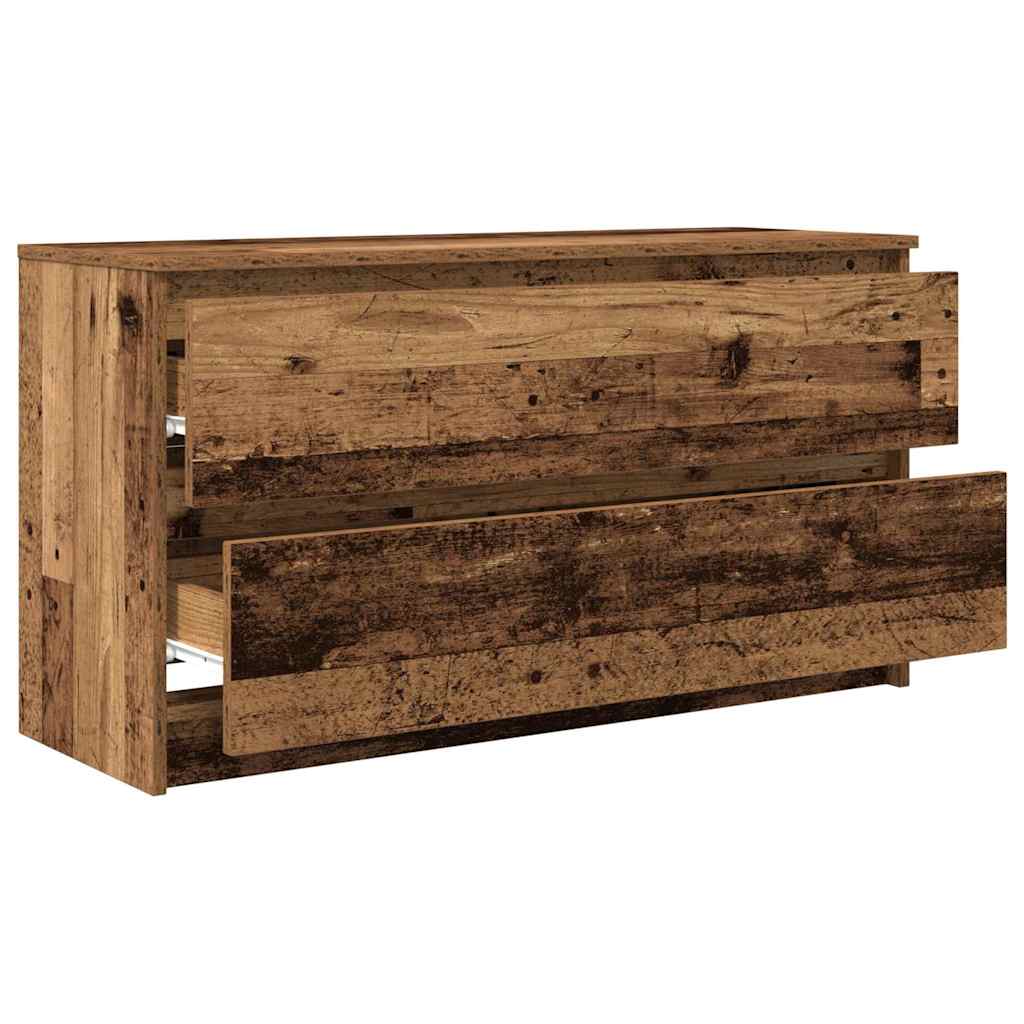 Tv-meubel 100x35x54 cm bewerkt hout oud houtkleurig