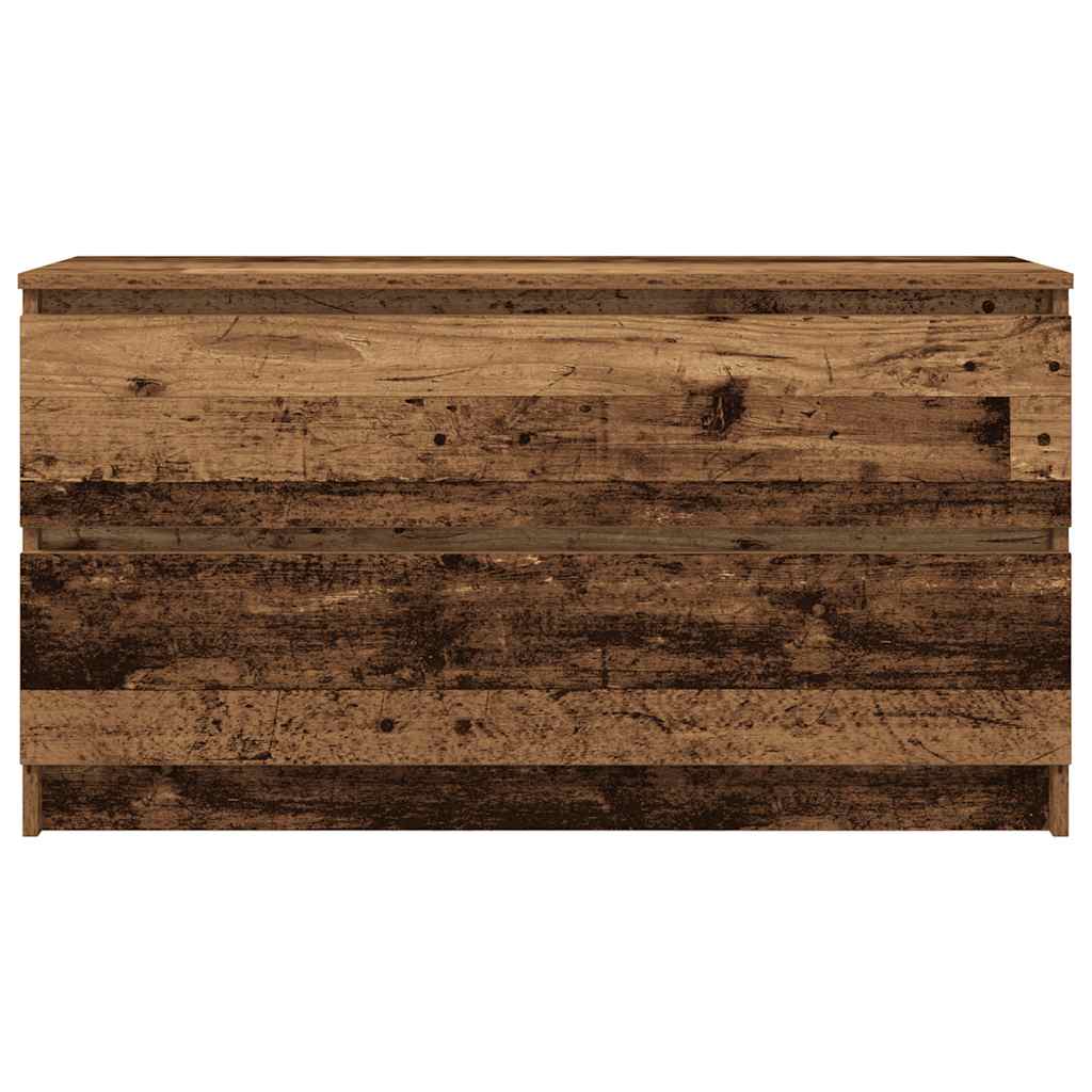 Tv-meubel 100x35x54 cm bewerkt hout oud houtkleurig